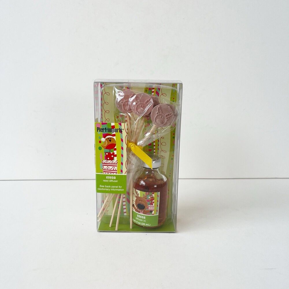 Pier 1 Imports Reed Diffuser Cocoa 0.95 fl oz Holiday New In Box Discontinued
